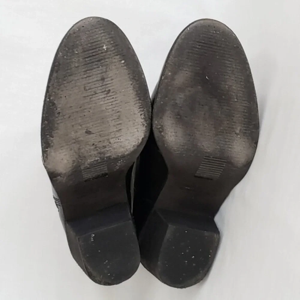 Madewell‎ Black Leather Janice Zip Ankle Boots- Size 6